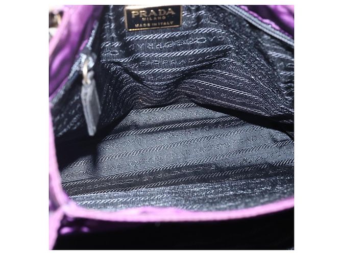 PRADA Borsa a mano in nylon viola oro Auth ti3637 D'oro Porpora - vista 11