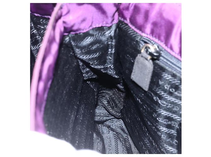 PRADA Borsa a mano in nylon viola oro Auth ti3637 D'oro Porpora - vista 19