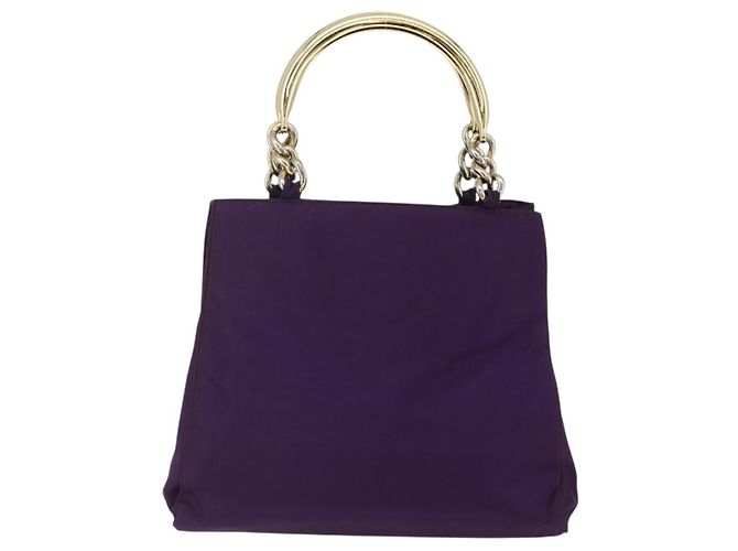 PRADA Borsa a mano in nylon viola oro Auth ti3637 D'oro Porpora - vista 2