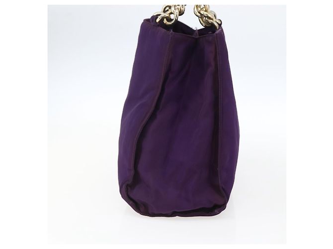 PRADA Borsa a mano in nylon viola oro Auth ti3637 D'oro Porpora - vista 4