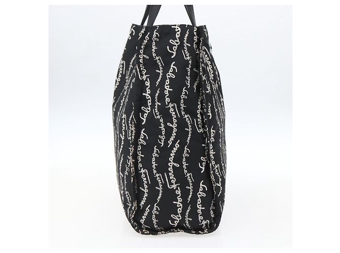 Borsa Tote Salvatore Ferragamo in nylon nero Auth BA10660V - vista 3