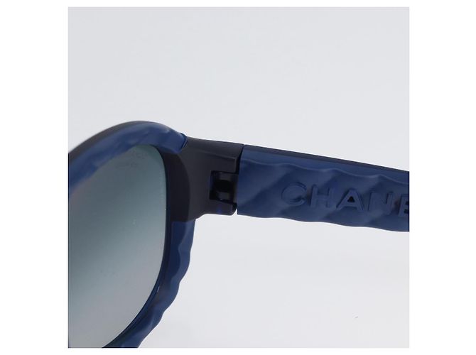 Occhiali da sole CHANEL in plastica blu CC Auth BA10703 - vista 8