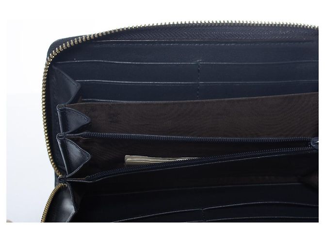 Gucci, monogram web wallet in blue - view 3