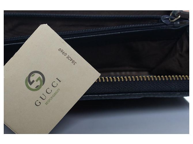 Gucci, monogram web wallet in blue - view 4