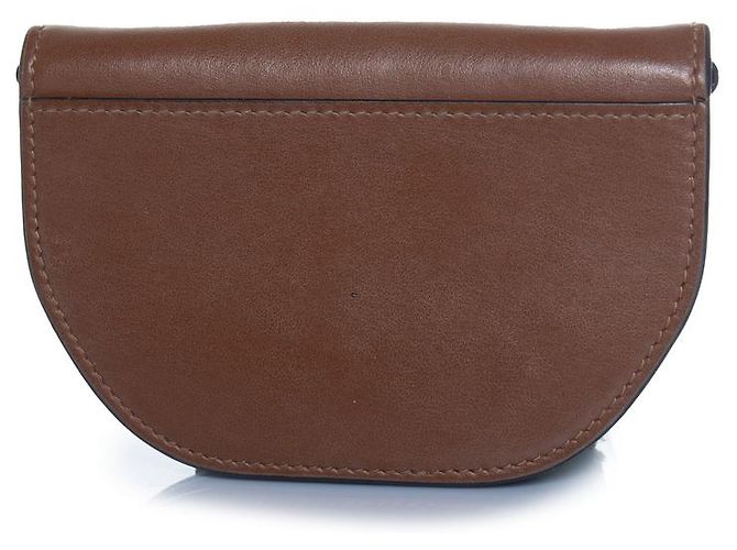 Burberry, billetera de cuero marrón en forma de silla Castaño - vista 2