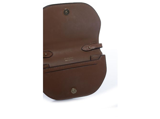 Burberry, billetera de cuero marrón en forma de silla Castaño - vista 3