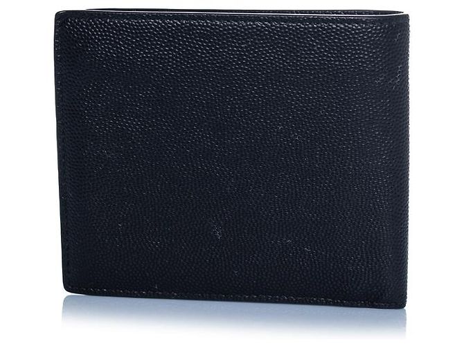 Saint Laurent, grained leather wallet Black - view 2
