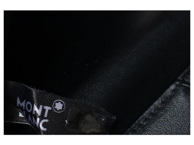 Montblanc, black leather wallet - view 4