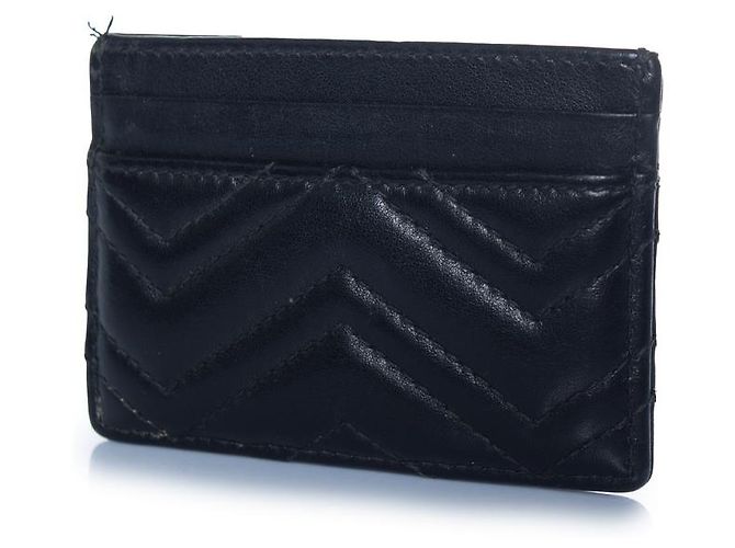 Gucci, tarjetero GG Marmont en negro - vista 2