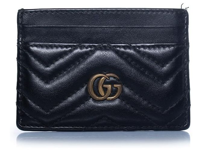 Gucci, tarjetero GG Marmont en negro - vista 3