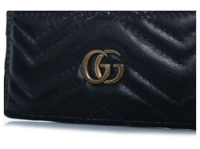 Gucci, tarjetero GG Marmont en negro - vista 4