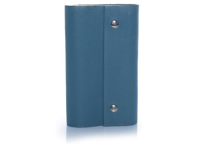 Hermès, carnet en cuir bleu - vue 2