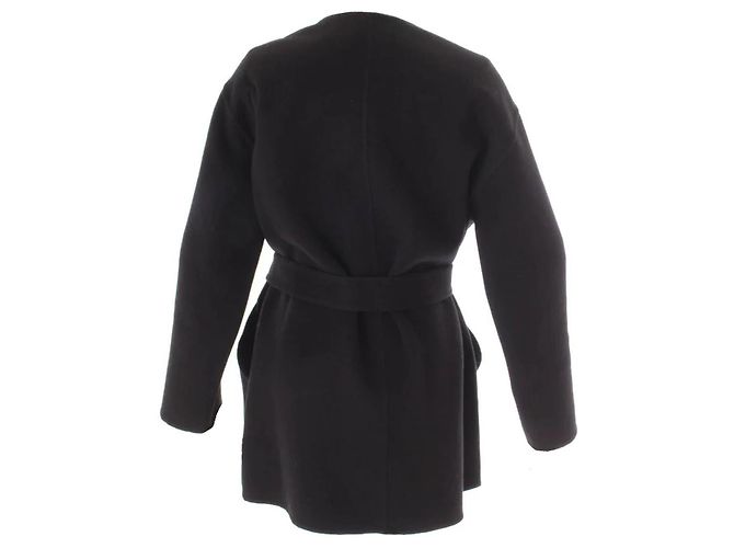 Cappotto Hermès in lana blu navy - vista 3