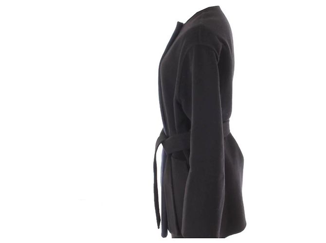 Cappotto Hermès in lana blu navy - vista 6