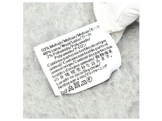 Sciarpa in Mohair e Lana Loewe Anagram Grigio - vista 4