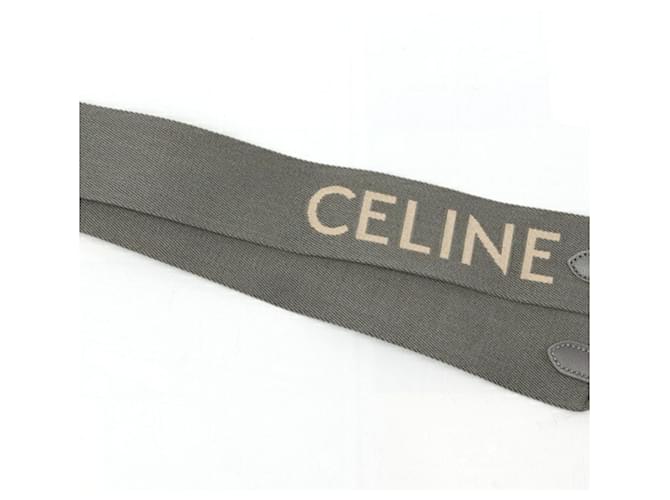 Céline Borsa a spalla lunga in jacquard Celine Marrone Bianco - vista 2