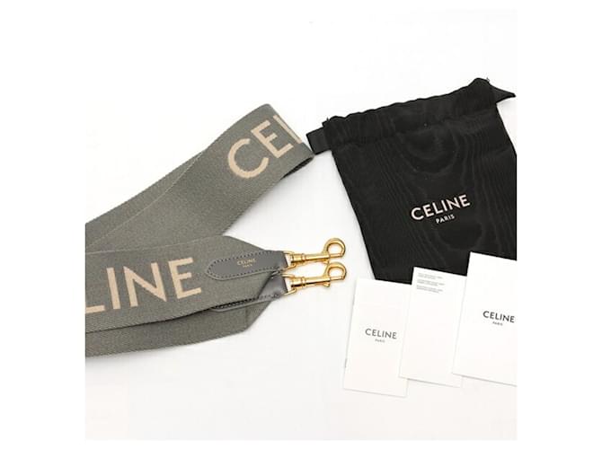 Céline Borsa a spalla lunga in jacquard Celine Marrone Bianco - vista 6