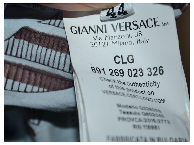 Versace gemustertes Baumwollhemd Mehrfarben - Ansicht 7