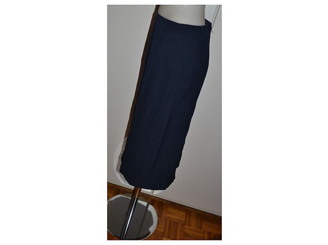 Falda Céline de lana azul Talla 44 - vista 3