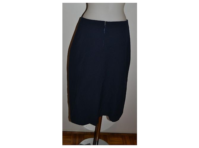 Falda Céline de lana azul Talla 44 - vista 4