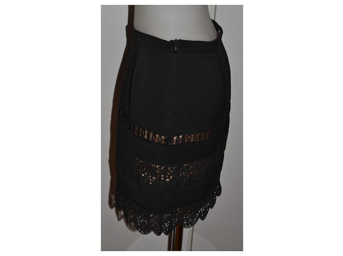 Sandro Rock mit Spitzendetails schwarz beige - Ansicht 2