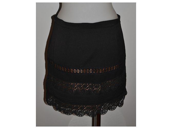Sandro Rock mit Spitzendetails schwarz beige - Ansicht 3