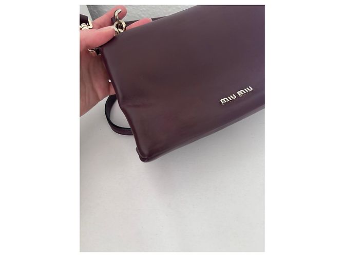 Borsa in pelle Miu Miu viola Porpora - vista 12