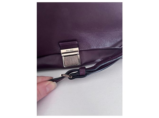 Borsa in pelle Miu Miu viola Porpora - vista 2