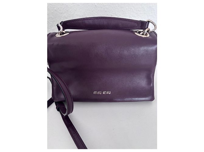 Borsa in pelle Miu Miu viola Porpora - vista 4