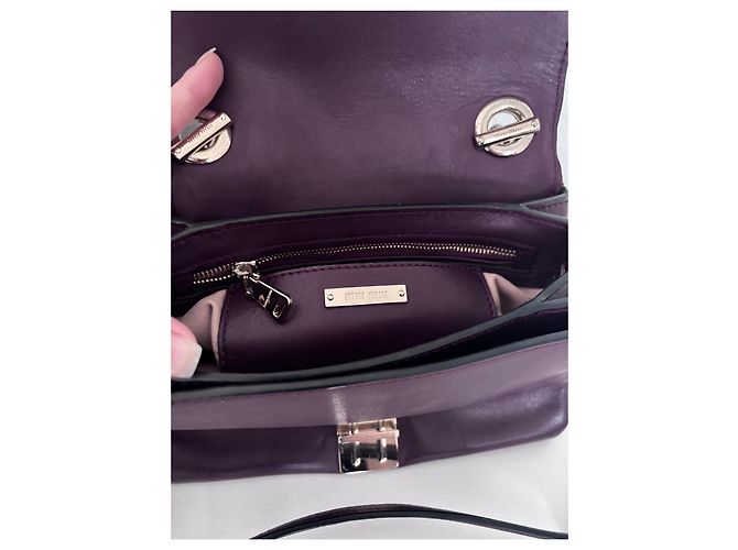 Borsa in pelle Miu Miu viola Porpora - vista 8