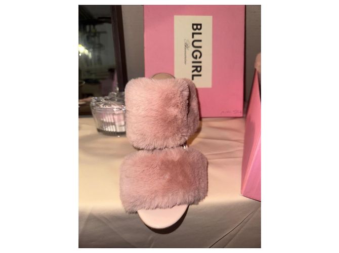 Sandali Blugirl Blumarine Rosa in Pelliccia Sintetica - vista 11