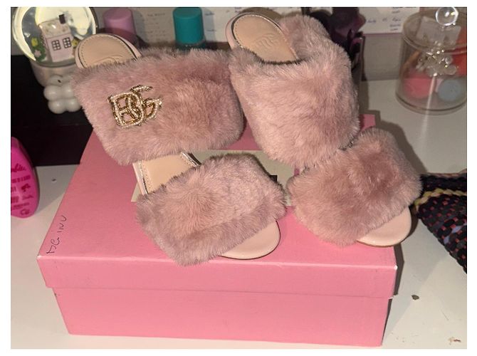 Sandali Blugirl Blumarine Rosa in Pelliccia Sintetica - vista 4