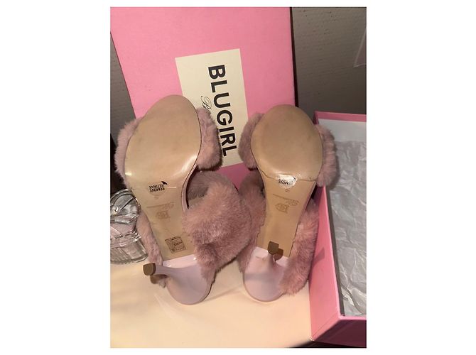Sandali Blugirl Blumarine Rosa in Pelliccia Sintetica - vista 5