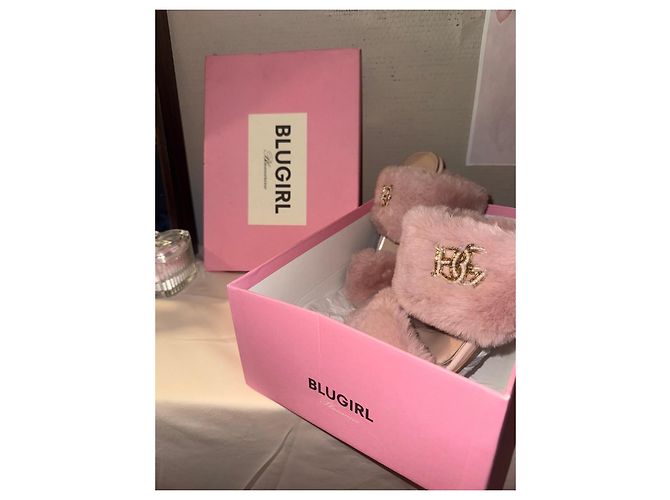 Sandali Blugirl Blumarine Rosa in Pelliccia Sintetica - vista 7