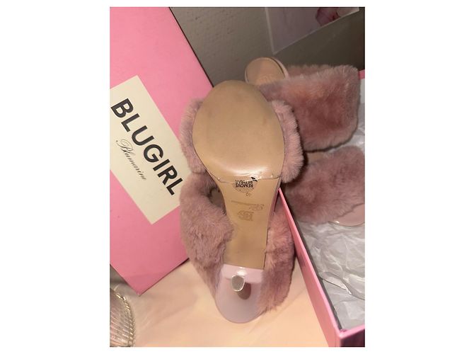 Sandali Blugirl Blumarine Rosa in Pelliccia Sintetica - vista 9