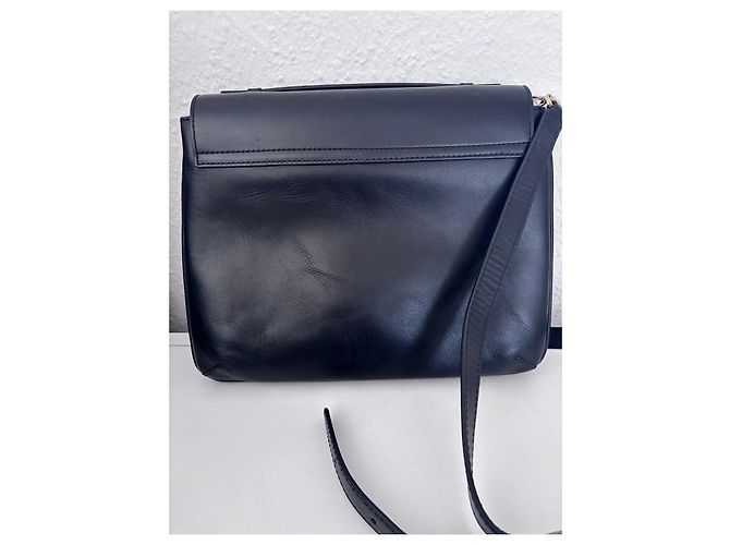 Autre Marque Borsa in pelle e camoscio Damelier London Nero Bianco Grigio - vista 5