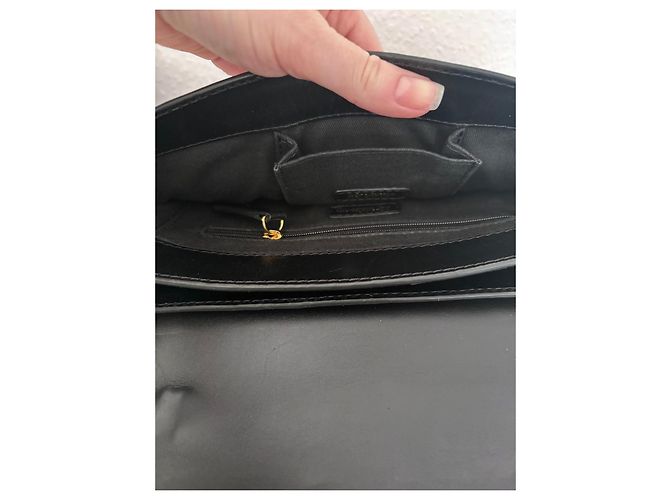 Autre Marque Borsa in pelle e camoscio Damelier London Nero Bianco Grigio - vista 7