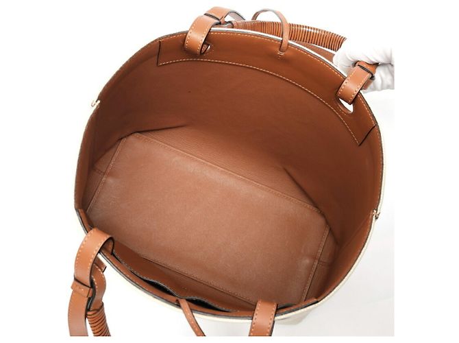 Borsa Tote Piccola Anagram Loewe Beige - vista 10
