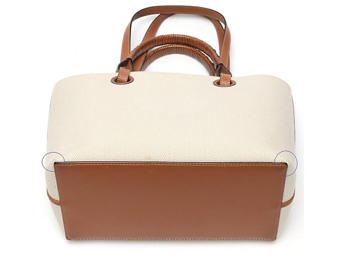 Borsa Tote Piccola Anagram Loewe Beige - vista 7
