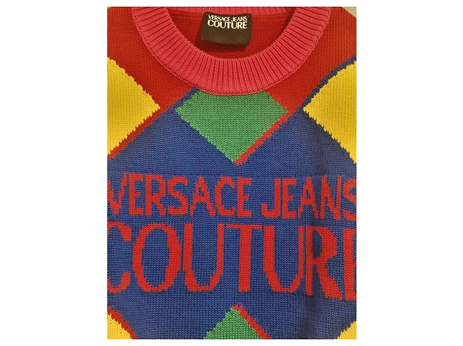 Top Versace in cotone multicolore - vista 3