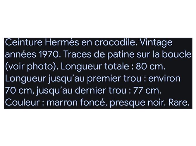 Cinto Hermès em couro de crocodilo marrom com acabamento dourado - vista 13