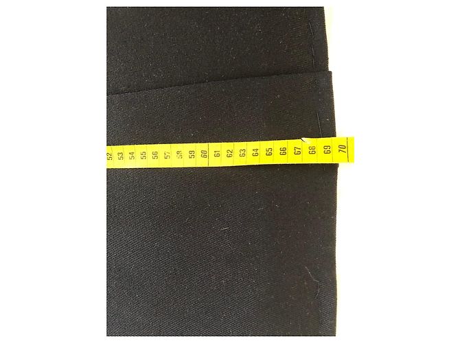 Falda midi Céline azul marino con cinturón de cuero y cadena dorada Negro - vista 9