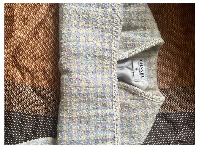 Cambon Chanel 1994 Laufsteg Lila gemischte Farbe Tweed-Set - Ansicht 13