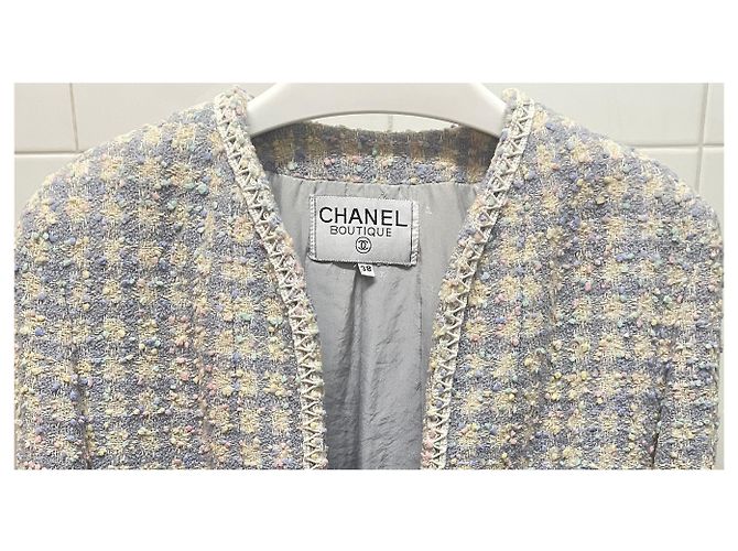Cambon Chanel 1994 Laufsteg Lila gemischte Farbe Tweed-Set - Ansicht 14