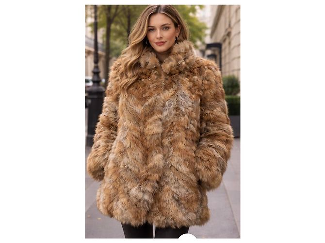 Autre Marque Fuchsfelljacke caramel Größe 42 Karamell - Ansicht 12