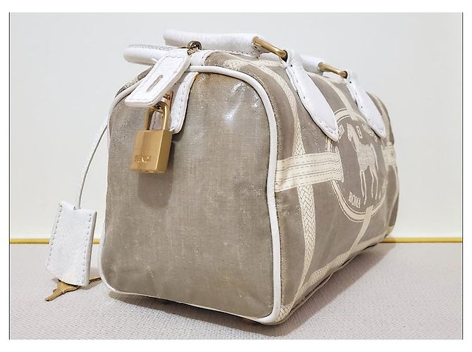 Fendi Borsa a mano Selleria Horse Bianco Crudo - vista 16