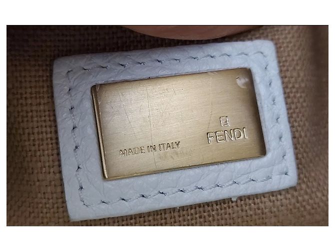 Fendi Borsa a mano Selleria Horse Bianco Crudo - vista 20