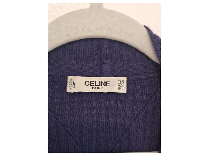 Pullover Céline de lã azul escuro - vista 2