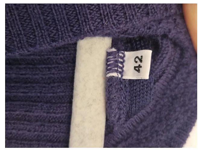 Pullover Céline de lã azul escuro - vista 4