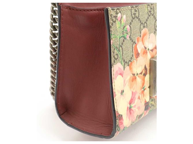Borsa a Spalla Gucci Padlock GG Supreme Beige - vista 5